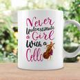 Never Underestimate A Girl With A Cello Cool Quote Coffee Mug Gifts ideas