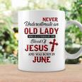 Never Underestimate An Old Lady Who Is Covered By-June Coffee Mug Gifts ideas