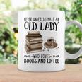 Never Underestimate An Old Lady Who Loved Books And Coffee Coffee Mug Gifts ideas