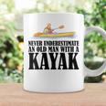Never Underestimate An Old Man With A Kayak Paddle Canoe Coffee Mug Gifts ideas