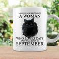 Never Underestimate A Woman Who Loves Cats Born In September Coffee Mug Gifts ideas