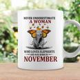 Never Underestimate A Woman Who Loves Elephants November Coffee Mug Gifts ideas