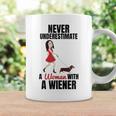 Never Underestimate A Woman With A Wiener Dachshund Coffee Mug Gifts ideas
