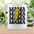 Vintage Softball Mama Distressed Lightning Bolt Mom Coffee Mug Gifts ideas
