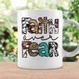 Western Cowhide Leopard Jesus Christian Faith Over Fear Faith Funny Gifts Coffee Mug Gifts ideas