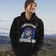 Abraham Drinkin Funny Abe Lincoln Merica Usa July 4Th Hoodie Lifestyle