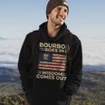 Bourbon Goes In Wisdom Comes Out 4Th Of July Drinking Lover Drinking Funny Designs Funny Gifts Hoodie Lifestyle