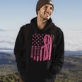 Breast Cancer Awareness Flag Usa Breast Cancer Warrior Hoodie Lifestyle