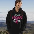 Breast Cancer Awareness No One Fight Alone Month Pink Ribbon Hoodie Lifestyle