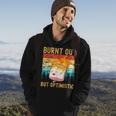 Burnt Out But Optimistic Cute Marshmallow Camping Vintage Hoodie Lifestyle