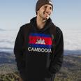 Cambodian Flag Vintage Made In Cambodia Hoodie Lifestyle