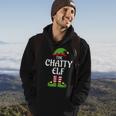 Chatty Elf Family Matching Group Christmas Hoodie Lifestyle