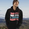Christian Loves Jesus And America Too 4Th Of July Hoodie Lifestyle