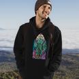 Cthulhu Church Stained Glass Cosmic Horror Monster Church Hoodie Lifestyle