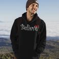 Cute Believe Christmas Family Party Red Santa Stocking Hat Hoodie Lifestyle