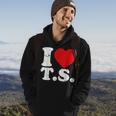 Cute Red Heart I Love TS Hoodie Lifestyle