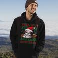 Cute Shih Tzu Dog Lover Santa Hat Ugly Christmas Sweater Hoodie Lifestyle