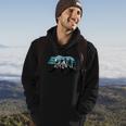 Dare To Adventure Walking Bear With A Mountain Hoodie Lifestyle