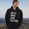 Delta India Lima Foxtrot Dilf Father Dad Funny Joking Hoodie Lifestyle