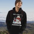 Dog Pomeranian Most Likely To Bring Home A Pomeranian Funny Xmas Dog Lover Hoodie Lifestyle