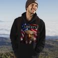 Eagle In A Suit American Flag - 4Th Of July Liberty Hoodie Lifestyle
