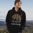 Easily Distracted By Bears & Books Lover Mammal Animal Hoodie Lifestyle