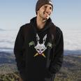 Easter Jolly Bunny Skull Horror Carrot Crossbones Easter Hoodie Lifestyle