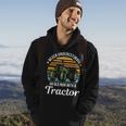 Farmer Never Underestimate An Old Man With A Tractor Gift For Mens Hoodie Lifestyle