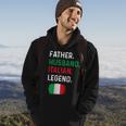 Father Husband Italian Legend Proud Dad Italy Flag Hoodie Lifestyle