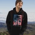 Flagler Beach Patriotic American Flag Palm Trees Hoodie Lifestyle