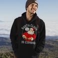 Christmas Santa Is Coming Ugly Sweater Party Xmas Hoodie Lifestyle