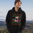 Dog Lovers Cute Pug Santa Hat Ugly Christmas Sweater Hoodie Lifestyle