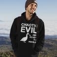 Funny Goose Design Chaotic Evil And Ready To Mingle Hoodie Lifestyle