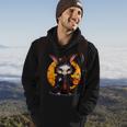 Halloween Bunny Angry Rabbit Takes Over Pumpkin Hoodie Lifestyle