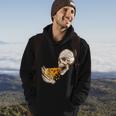 Funny Halloween Skull Eating Pizza Pizza Funny Gifts Hoodie Lifestyle
