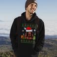 Irish Setter Dog Santa Hat Ugly Christmas Sweater Hoodie Lifestyle