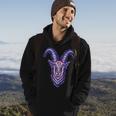 Goat Drawing Horns Scary Creepy Hoodie Lifestyle