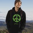 Green Peas In A Pod Peace Symbol Hoodie Lifestyle