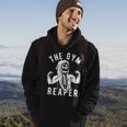 Gym Reaper Halloween Costume Skeleton Fitness Workout Hoodie Lifestyle