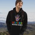 Hispanic Heritage Month Hand Flag Root Latino Hoodie Lifestyle