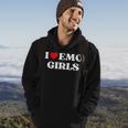 I Heart Emo Girls Funny Quote Red Heart Emo Girl Style Hoodie Lifestyle