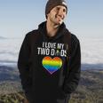 I Love My Two Dads Father Day Lgbtq Pride Hoodie Lifestyle