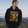 Im 5 Ready To Learn My First Day Of School Kindergarten Kid Hoodie Lifestyle