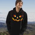 Jack O Lantern Face Pumpkin Eyelashes Halloween Costume Hoodie Lifestyle