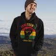 Junenth Since 1865 With Pan African Flag And Fist Hoodie Lifestyle