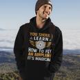 Learn How To Fly An Airplane Pilot Aviation Graphic Hoodie Lifestyle
