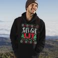 Let's Get Lit Christmas Lights Ugly Sweater Xmas Drinking Hoodie Lifestyle