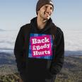 Mens Funny Back Body Hurts Tee Quote Workout Gym Top Hoodie Lifestyle