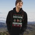 Merry Fucking Christmas Adult Humor Offensive Ugly Sweater Hoodie Lifestyle