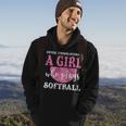 Never Underestimate A Girl Who Plays Softball Grunge Look Softball Funny Gifts Hoodie Lifestyle